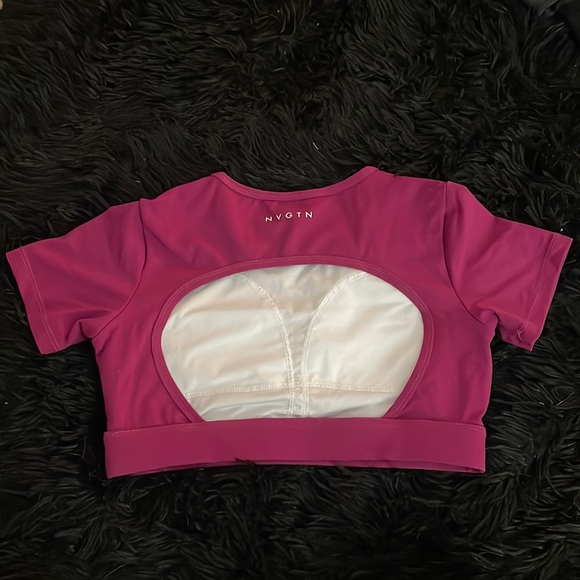 NVGTN Tops - NVGTN backless crop tee